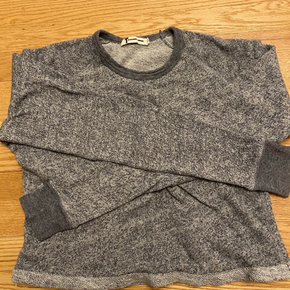 T by Alexander Wang Cropped Heather Sweatshirt S